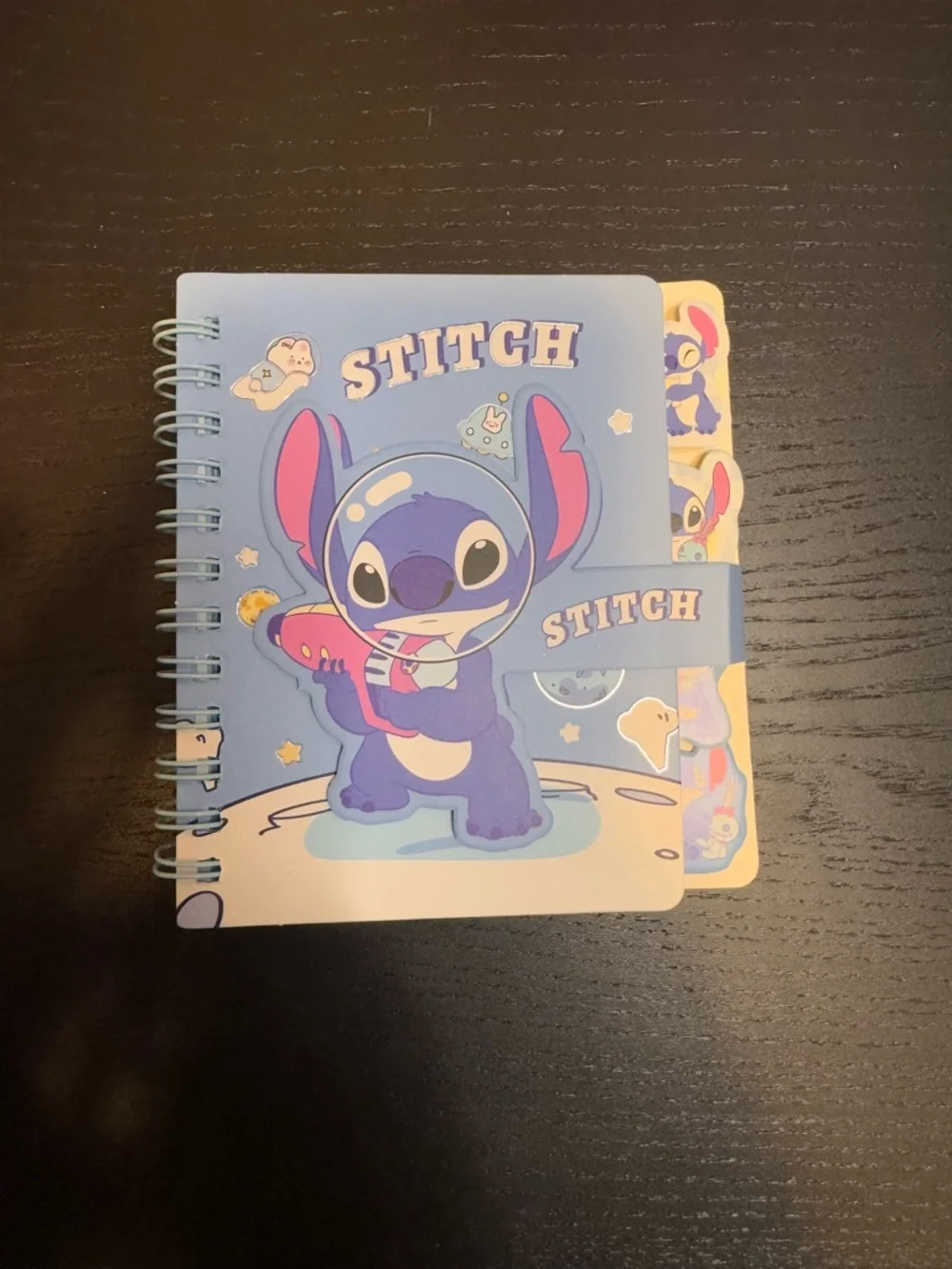 Stitch Spiral Notebook  with divider tabs and closing tab